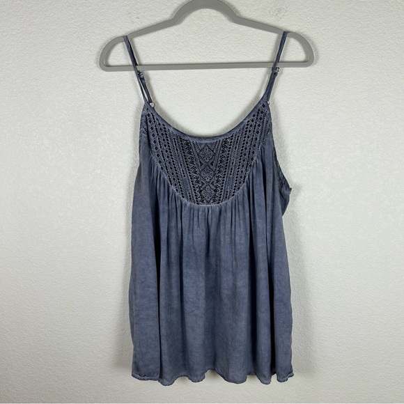 Torrid Sz 12 sleeveless embroidered rayon Boho Western camisole Whimsigoth - Picture 2 of 8